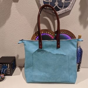 Large Cascade Zipped Leather Tote
